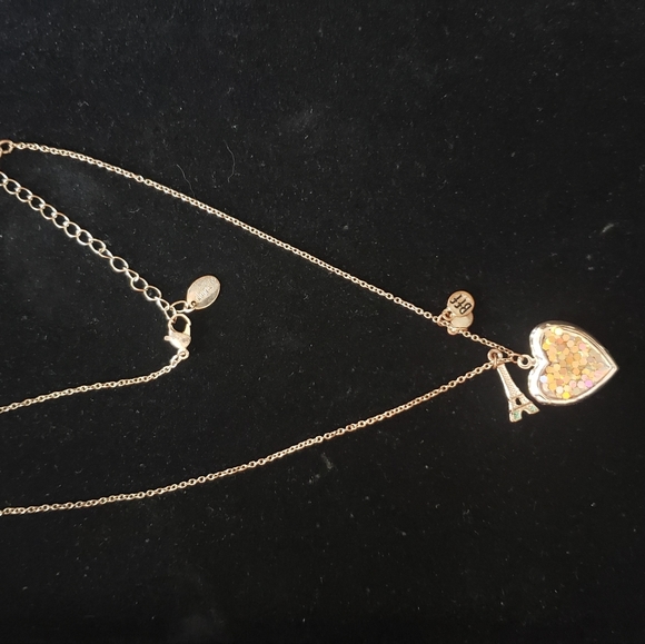 3/$20 Beautiful locket with charms (bff and aifle tower) - Picture 2 of 6